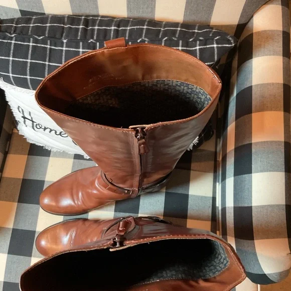 Tory Burch Brown Derby Riding Boots Women’s Size 9.5 9 1/2 - Picture 5 of 6
